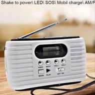 便攜式手搖太陽能電源應急AM / FM收音機MP3音樂播放器