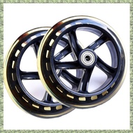 (C Z G L) 2Pcs Scooter Wheel 145mm * 30mm PU Silent Wheel Roller Skates Wagon Cart Trolley Replaceme