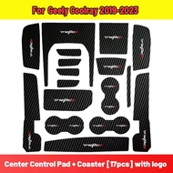 Chất lượng cao cho geely coolray 2019 2020 2021 2022 2023 sợi carbon cửa trong nội thất ô tô Thảm Tr