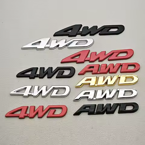 3D Metal Black AWD Logo 4WD Emblem for Toyota Honda CRV Accord Civic Suzuki Grand Vitara Swift 4WD B