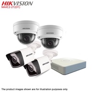 Hikvision NK4E2-2T(DT) 4 Channel 2MP Network PoE IP Camera 2 DOME 2 Bullet NVR CCTV DIY HD KIT with 