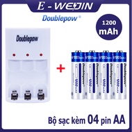 [Combo] Bộ sạc pin tiểu AA/AAA DP-B33 và 4 viên pin AA 1200mAh Doublepow