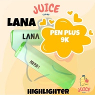 【100% ORI】PEN PLUS 9K Highlighter Pen School Office Stationery Plus Art Colourful Cute LANA Text Mar