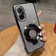 For Xiaomi Poco C71 4G Case Silicone Electroplating Stand Phone Casing Poco C71 PocoC71 Case Back Co