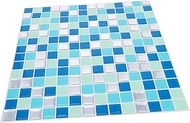 DOITOOL 1 Sheet Mosaic Stickers Bathroom Wall Sticker Fireplace Wall Sticker Kitchen Tile Stickers Peel and Stick Sticker Tiles for Kitchen Wall Mirror Decor The Pet Non-slip 3d Glass