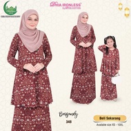 (DHIA) Baju Sedondon Ironlees Ibu Dan Anak/Baju Tanpa Gosok/Baju Raya Sedondon 2024.