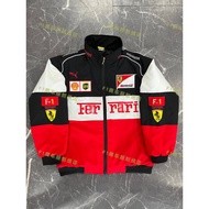 [Premium] Jaket Lumba Ferrari Nipis F1 Jaket Menunggang Motosikal Bersulam Jaket Kasual Jaket Besbol