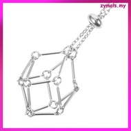 【in stock】  Men Jewelry Cage Pendant Necklace Stand Hold Crystal Holder Rope Gabion Metal Necklaces Man Miss