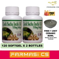 Nature Spirit LJack Sacha Inchi Oil 120 softgel x 2 bottles (TWIN) FREE Ceramic Bowl EXP:07/2026 [ F