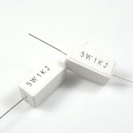 10pcs Cement Resistor 5W 10W 0.1 R 0.22 R 0.33 R 0.47 R 0.5 R 1R 2R 5R 10R 10K Horizontal Cement Res