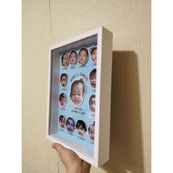 3D Baby Face Monthly Milestone Frame A4 size