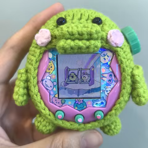 Hand Woven Tamagotchi Paradise Kuchipatchi Mametchi Protective Cover Cartoon Paradise Yarn Protectiv