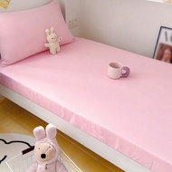 1pc Soft & Comfortable Solid Color Fitted Sheet With 9.84inch/25cm Deep Pocket - Hypoallergenic, Mac