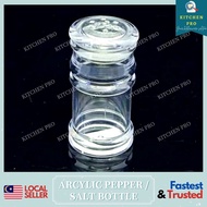 𝐊𝐈𝐓𝐂𝐇𝐄𝐍 𝐏𝐑𝐎 | Acrylic Transparent Condiment Salt Pepper Shaker Bottle / Botol Garam / Lada Hitam / Lut Sinar