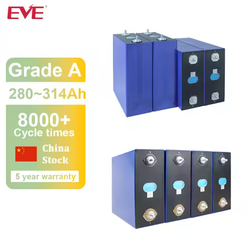 EVE Lifepo4 3.2V 280Ah 304Ah 314Ah Rechargeable Batteries 4-16 PCS Original A Grade Cell For Solar S