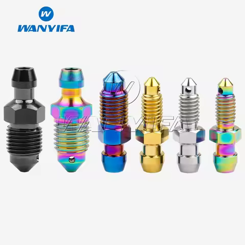 Wanyifa Titanium Ti Bolts Caliper Bleed Nipple M6/M8 x 1.0 1.25/M10 x 1.0 1.25 for Brembo Ducati BMW