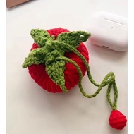 Wool tomato bag | Headphone bag, baby garlic bag, mini bag