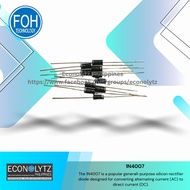 5PCS 1N4007 1000V 1A GENERAL-PURPOSE SILICON RECTIFIER DIODE 1N4007 1000V 1A GEN