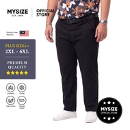 MYSIZE Plus Size Comfy Trendy Classic Stretchy Strechable Men Cotton Long Pants (CODE72035)