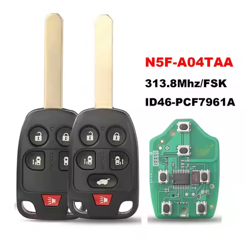 jingyuqin New N5F-A04TAA Remote Car Full Key For Honda Odyssey 2011 2012 2014 Complet 313.8Mhz FSK I