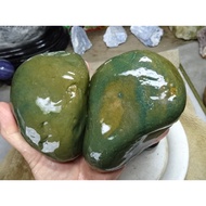 Sea Wash Plump Yellow Tiger Class Green Rice Cake Jade Raw Ore 4 Pcs 〈 2300g 〉 → A857R