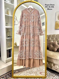 Gamis Outer Lepas Reyna/ Gamis/ Gamis Terbaru/ Gamis Pesta/ Gamis Brukat/ Gamis Kondangan/ Gamis Jum