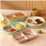 Nordic Ceramic Divided Plate – Creative 211 Portion Control Breakfast Plate for Kids & Home, 3-Compa