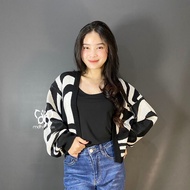 Dera Cardi Bolero - Balloon Sleeve Bolero Crop Top Knitted Cardigan