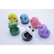 Wooden Cartoon Animal Rattles Safety Painted Animal Hand Sound