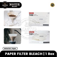 Paper Filter Bleach Coffee Paper V60 V01 V02 Coffee Filter Paper Coffee Filter (1 Box) V60 Filter Pa