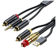 Digital Optical to Analog 3.5mm AUX Audio Cable Optical to Adapter Coaxial to Stereo L/R Audio Ampli