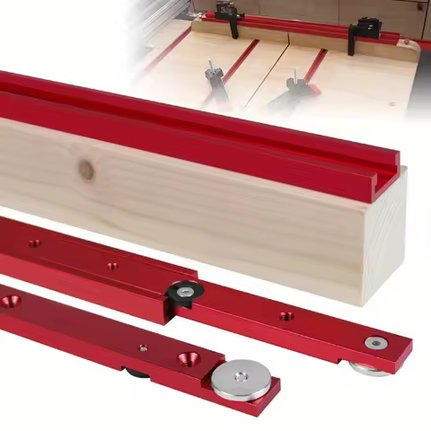 2pcs Aluminium T-track Slot Miter Track and Miter Bar Slider Kit - Table Saw Miter Gauge Rod T-Bar T