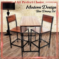 LL PERFECT Wooden Bar Table Dining Set (Bar Table & 2 High Bar Chairs)  / Dining / 1 Meja + 2 Kerusi