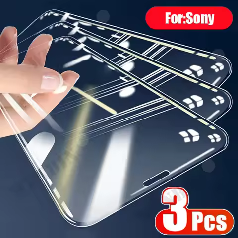 3 Pcs Tempered Glass For Sony Xperia 5 1 10 V IV III II Screen Protector on For Sony Xperia Pro-1 Fu