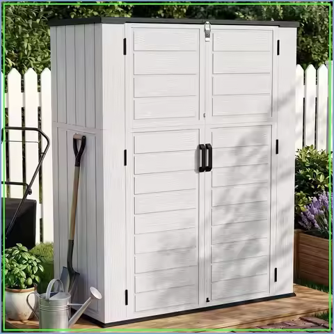 Outdoor Storage Shed Resin Waterproof Cabinet for Patio Garden