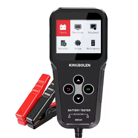 KINGBOLEN BM520 6V 12V 24V Car Battery Tester Truck Battery System Test Tool 12 Volts Battery Analyz