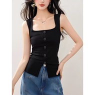 Korean Women's Tank Tops Square Tops Women's Crop Tank Tops