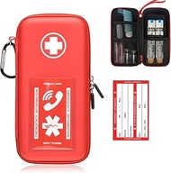 EpiPen Carry Case, Hard Emergency Medical Bag with Carabiner-for 2 EpiPens, Asthma Inhaler, Auvi-Q,E