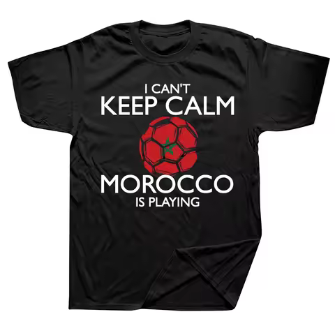 Funny Morocco Football Moroccan Soccer T Shirts Graphic Cotton Streetwear Short Sleeve Birthday Gift