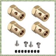 (F Y Z E) 4PCS 5mm to 12mm Brass Combiner Wheel Hub Hex Adapter for B14 B16 C14 C24 MN D90 D91 MN99S
