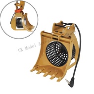HUINA Electric Rotary Screening Bucket with Drum for 1580, 1550, 1592, 1593, 1594 RC Excavator Model