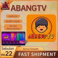 [FAST] ABANG TV FULL TV APP CHANNEL TV ABANGTV SIARAN PENUH 1 | 3 | 6 BULAN ABANG GO TV IPTV LIFETIM