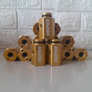 chambernya sj bagian bawah pompa 3stage kaki paten. kuningan bawah pompa fix. spare part pompa pcp m