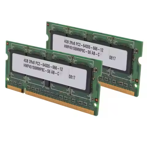 ●2PCS DDR2 4GB Laptop Ram 800Mhz PC2 6400 SODIMM 2RX8 200 Pins For AMD Laptop Memory
