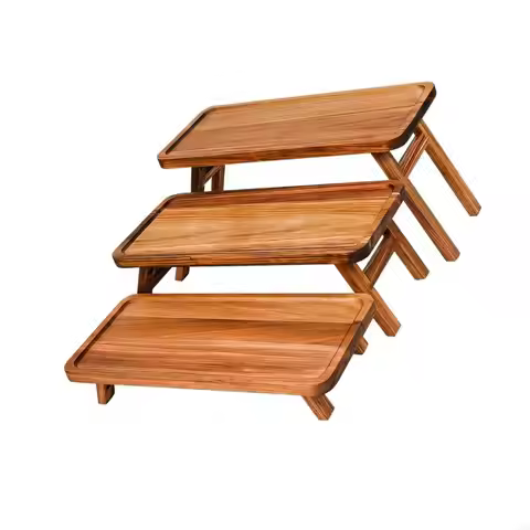 Pack of 1 Oaken Queen Cake Display Tray Natural Texture Environmental Friendly Strong Structure for 