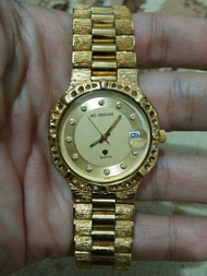 Jam tangan second Merk MC.ROCHAS Gold plate 23k Quartz