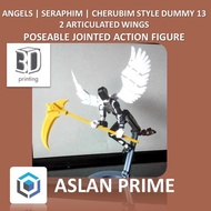 DUMMY 13 TITAN 13 T13 ANGELS SERAPHIM CHERUBIM 2 ARTICULATED WINGS + ANGELIC WEAPONS POSEABLE JOINTE