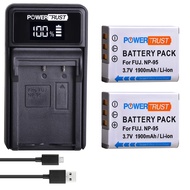 2X 1900mAh NP-95 NP95 NP 95 Li-ion Battery and Charger for FUJIFILM NP-95 F30 F31 F30fd F31fd 3D W1