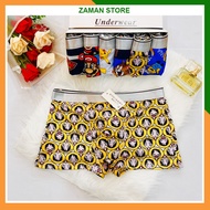 Funny and cute cartoon men's briefs and underwear, cool cartoon men's boxer briefs with elastic patt