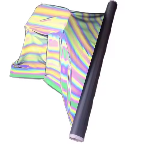 Rainbow Reflective Fabric, Rainbow Light, Iridescent Reflective Material, Sewing Fabric for Garmet
